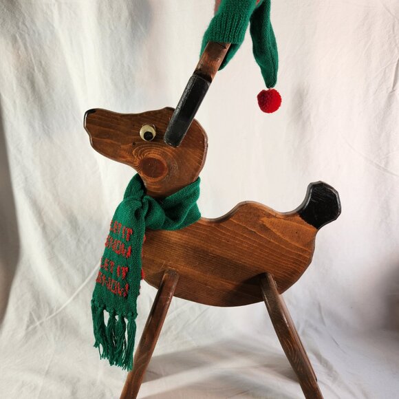 Handmade Christmas Wooden Reindeer "Let It Snow" Swag Easy Assemble Fast Ship - Picture 8 of 14